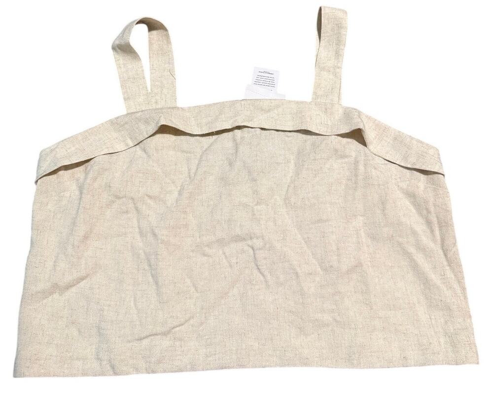 American Eagle Linen Blend Smocked Cropped Tank, Women's Size XL, NWT